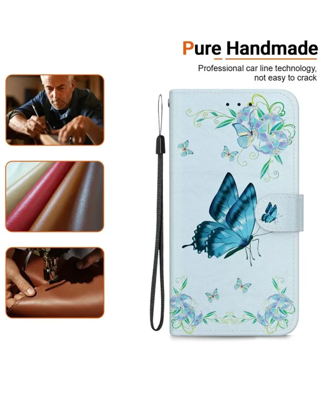 Housse Motorola Edge 60 / 60 Fusion Papillon Bleu