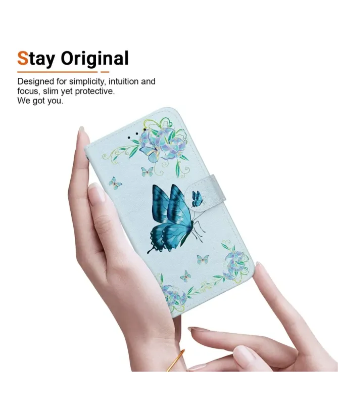 Housse Motorola Edge 60 / 60 Fusion Papillon Bleu