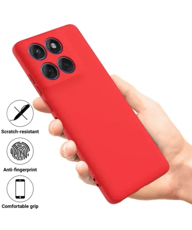 Coque Motorola Edge 60 Pro Puro silicone liquide Rouge - photo 10