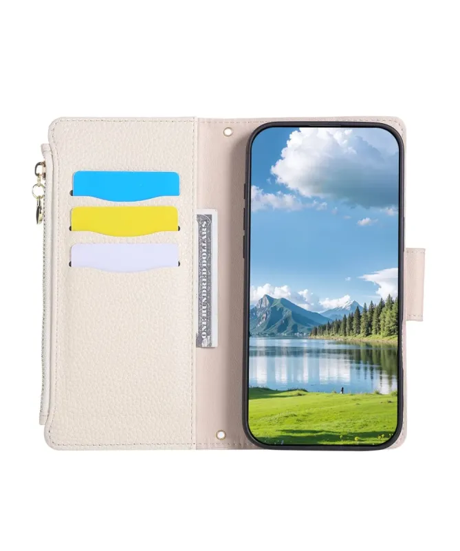 Housse Samsung Galaxy A56 5G avec Zip, Cartes et Dragonne