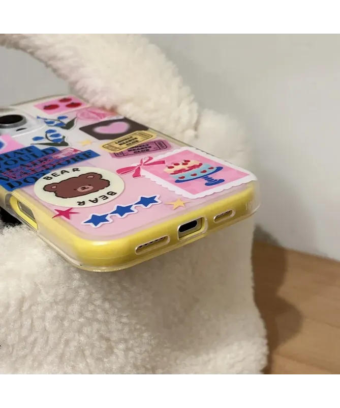 Coque iPhone 16 Pro Stickers Colorés