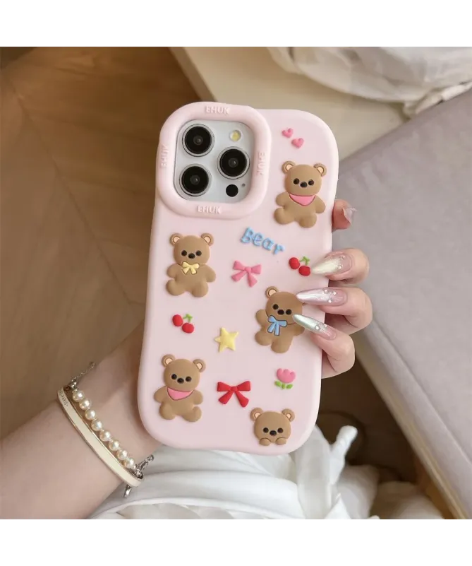 Coque iPhone 15 Pro Max Oursons | Silicone Antidérapant