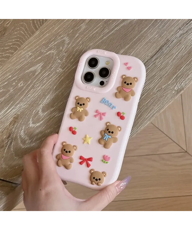 Coque iPhone 16 Pro Oursons | Silicone Antidérapant