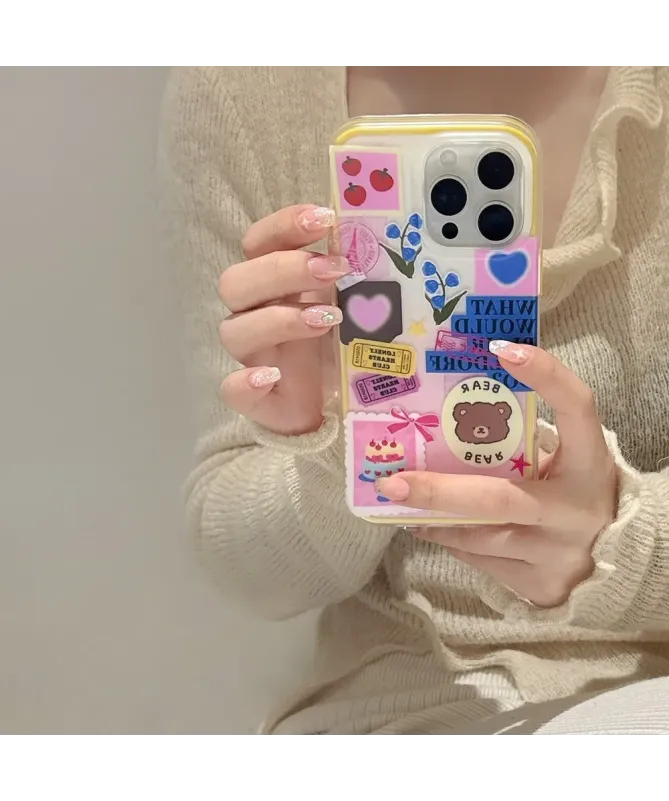 Coque iPhone 16 Pro Max Stickers Colorés