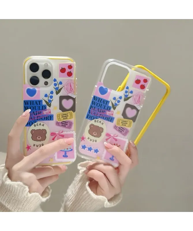Coque iPhone 16 Pro Max Stickers Colorés