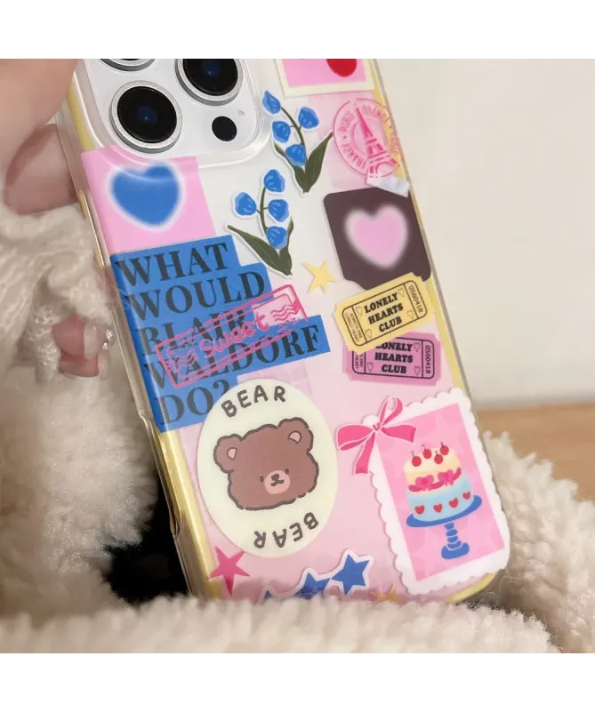 Coque iPhone 16 Pro Max Stickers Colorés