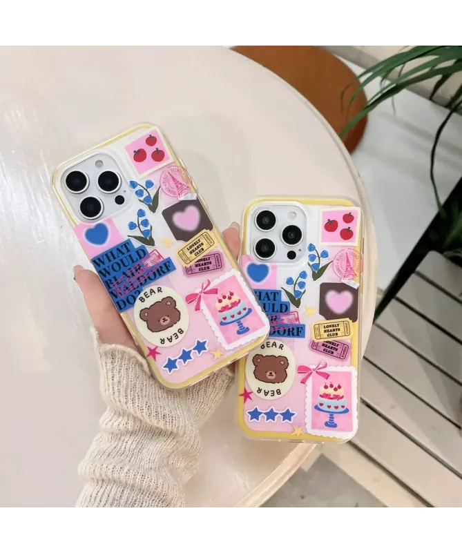 Coque iPhone 16 Pro Max Stickers Colorés