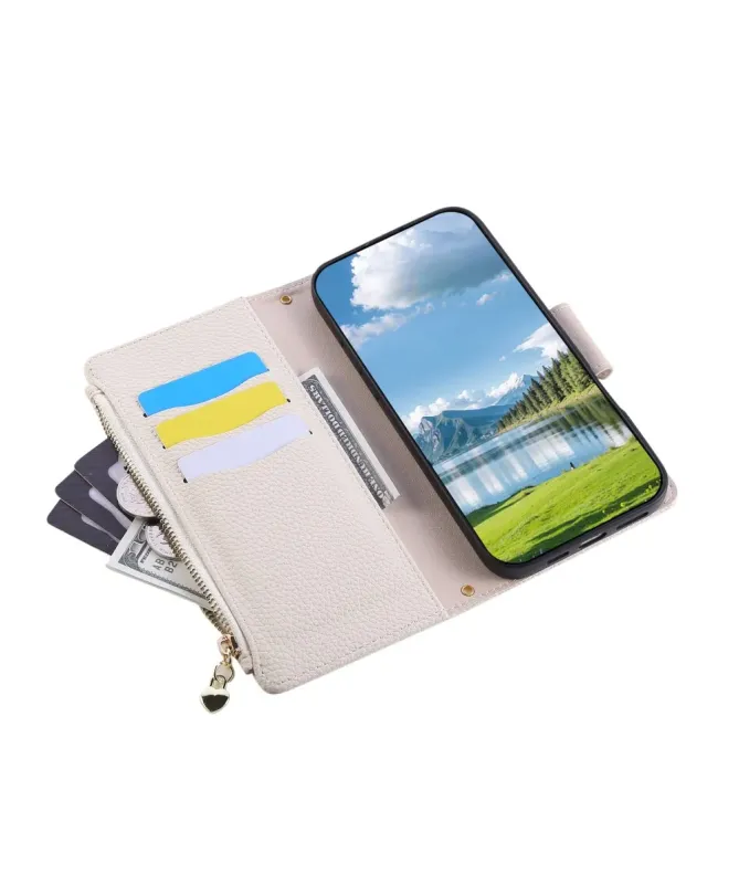 Housse Samsung Galaxy A35 5G avec Zip, Cartes et Dragonne