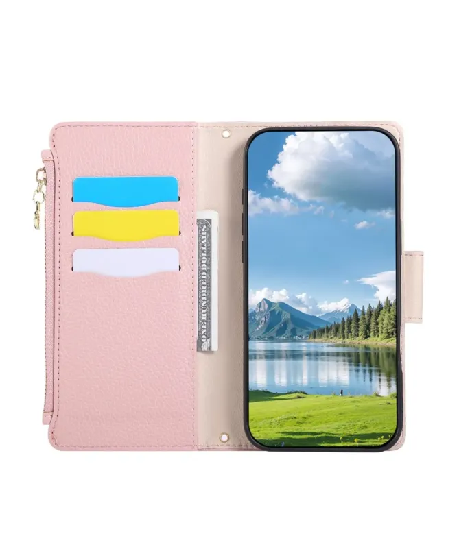 Housse Samsung Galaxy A15 4G / 5G avec Zip, Cartes et Dragonne