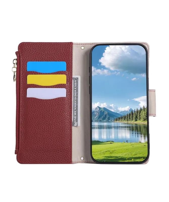 Housse Samsung Galaxy A15 4G / 5G avec Zip, Cartes et Dragonne