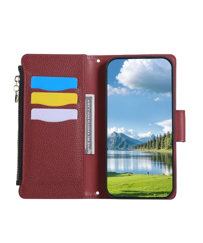 Housse Samsung Galaxy A15 4G / 5G avec Zip, Cartes et Dragonne