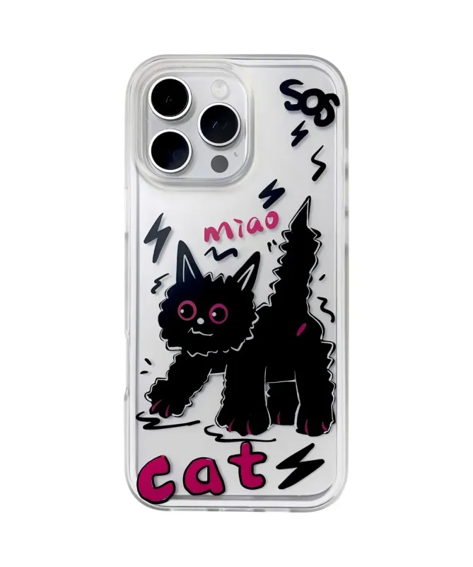 Coque iPhone 16 Pro Max Chat Noir