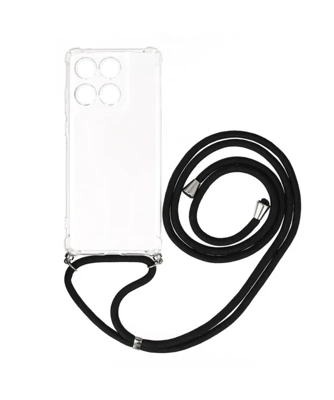 Coque Motorola Edge 60 / Edge 60 Fusion transparente avec cordon | Clé