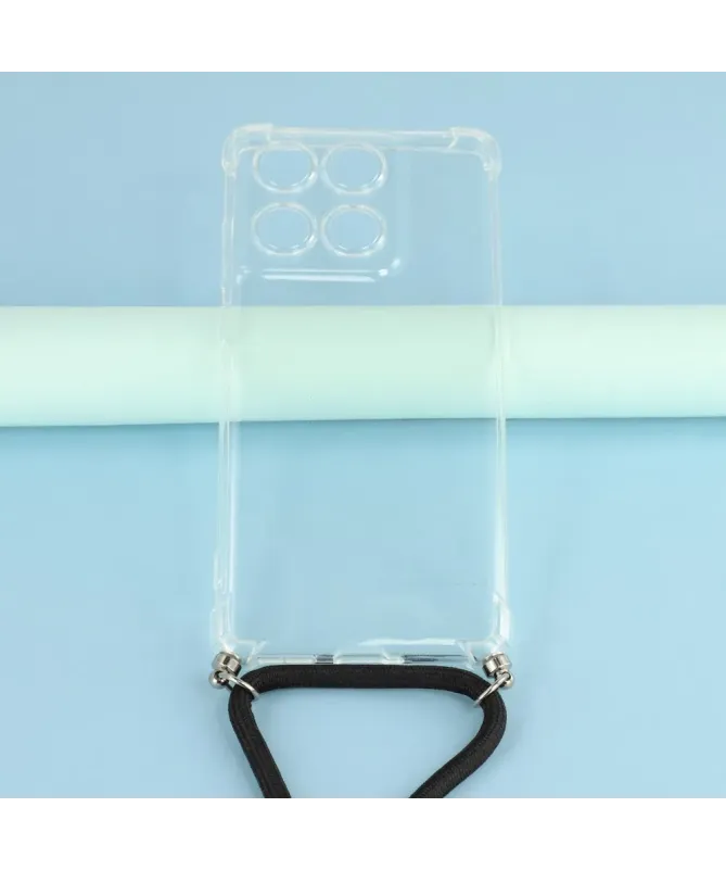 Coque Motorola Edge 60 / Edge 60 Fusion transparente avec cordon | Clé