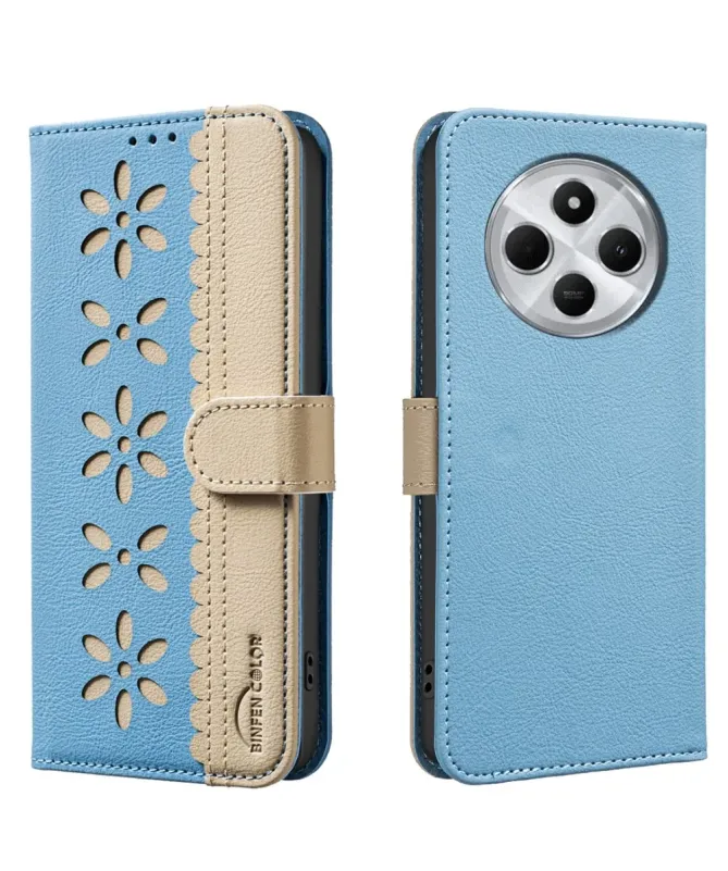 Housse Xiaomi Redmi 14 / Poco C75 Porte-Cartes Fleurs | BF36