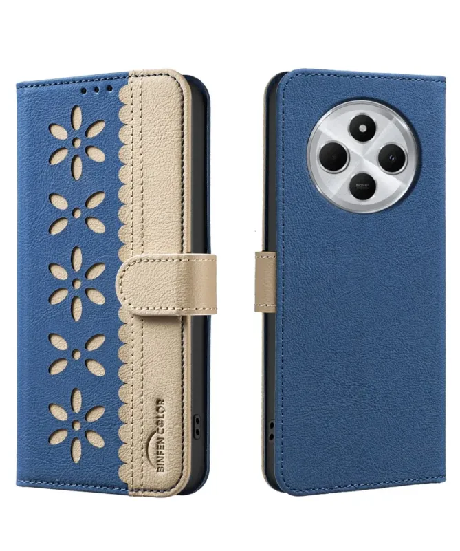 Housse Xiaomi Redmi 14 / Poco C75 Porte-Cartes Fleurs | BF36