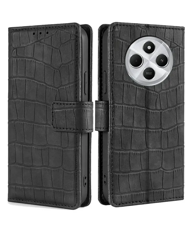 Housse Xiaomi Redmi 14C / Poco C75 simili cuir effet peau de crocodile