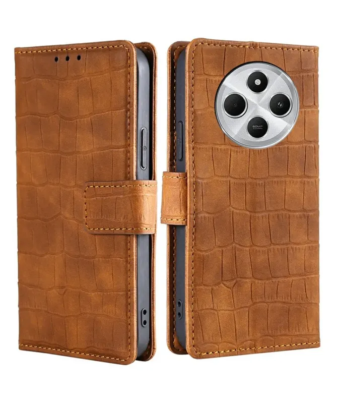 Housse Xiaomi Redmi 14C / Poco C75 simili cuir effet peau de crocodile