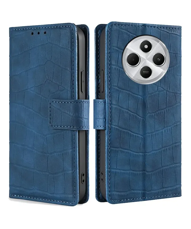 Housse Xiaomi Redmi 14C / Poco C75 simili cuir effet peau de crocodile