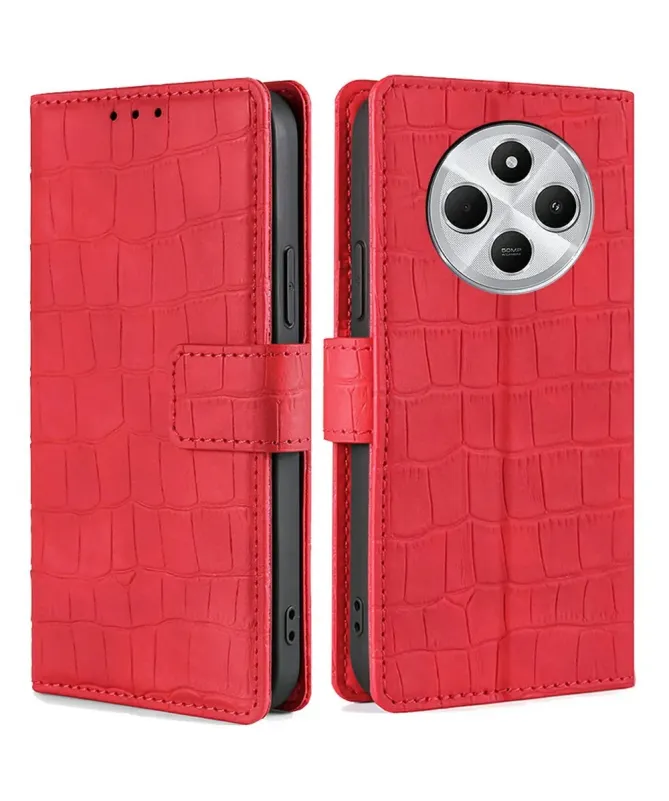 Housse Xiaomi Redmi 14C / Poco C75 simili cuir effet peau de crocodile