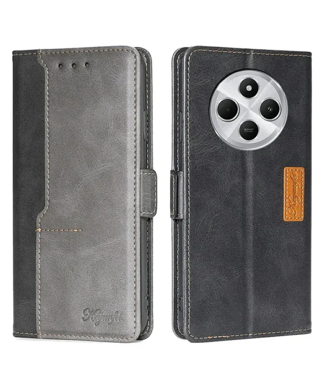 Housse Xiaomi Redmi 14C / Poco C75 Keyunfei simili cuir bicolore
