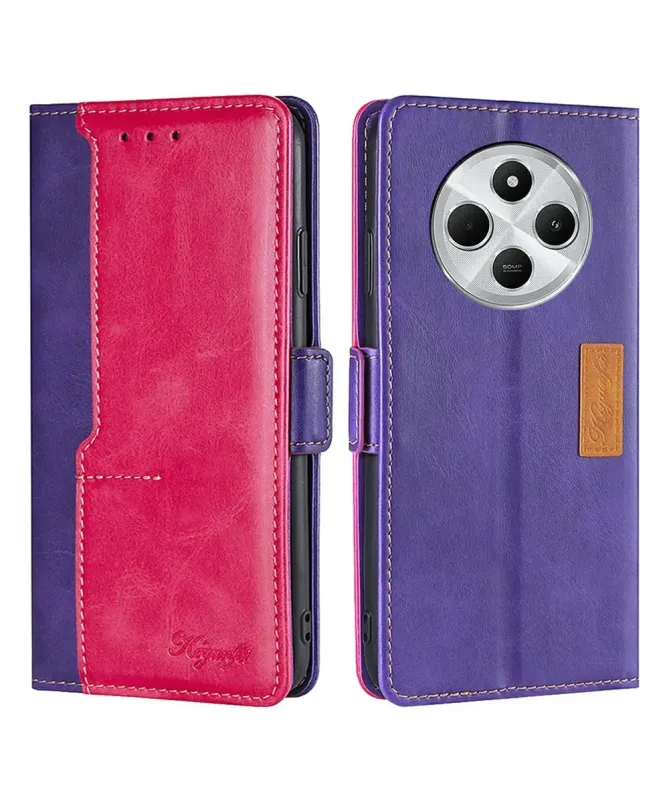 Housse Xiaomi Redmi 14C / Poco C75 Keyunfei simili cuir bicolore