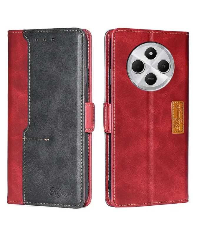 Housse Xiaomi Redmi 14C / Poco C75 Keyunfei simili cuir bicolore