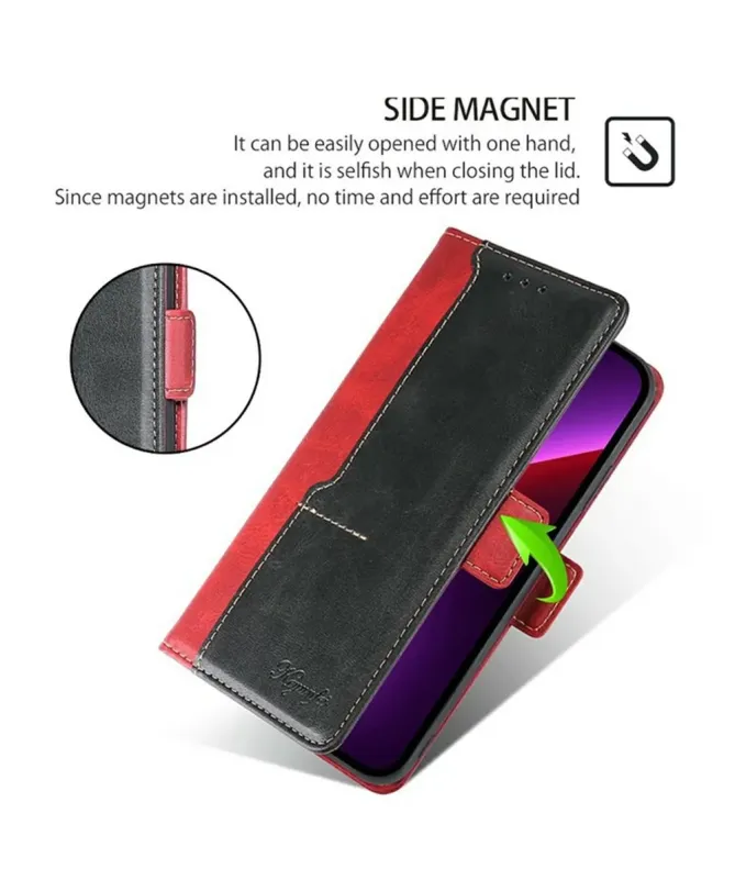 Housse Xiaomi Redmi 14C / Poco C75 Keyunfei simili cuir bicolore