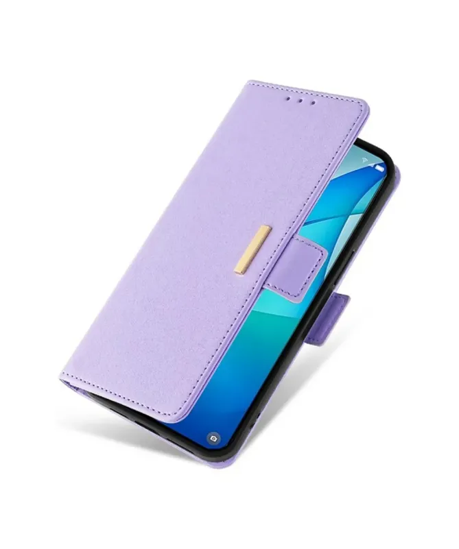 Housse Xiaomi Redmi 14C / Poco C75 en simili cuir avec chaîne dorée