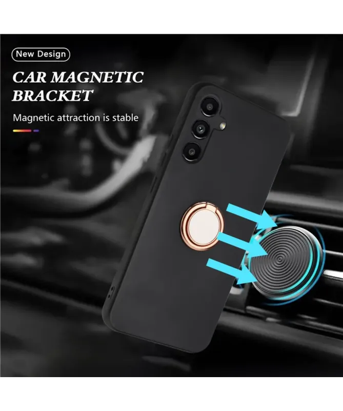 Coque Samsung Galaxy A17 Anneau Magnétique et Finition Mat