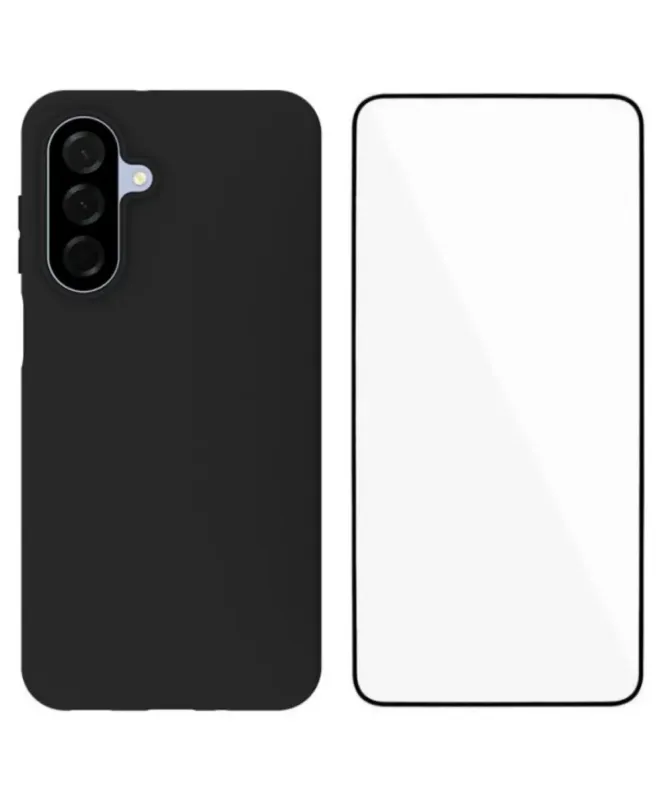 Coque Noire Mat Samsung Galaxy A17 avec Verre Trempé