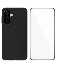 Coque Noire Mat Samsung Galaxy A17 avec Verre Trempé