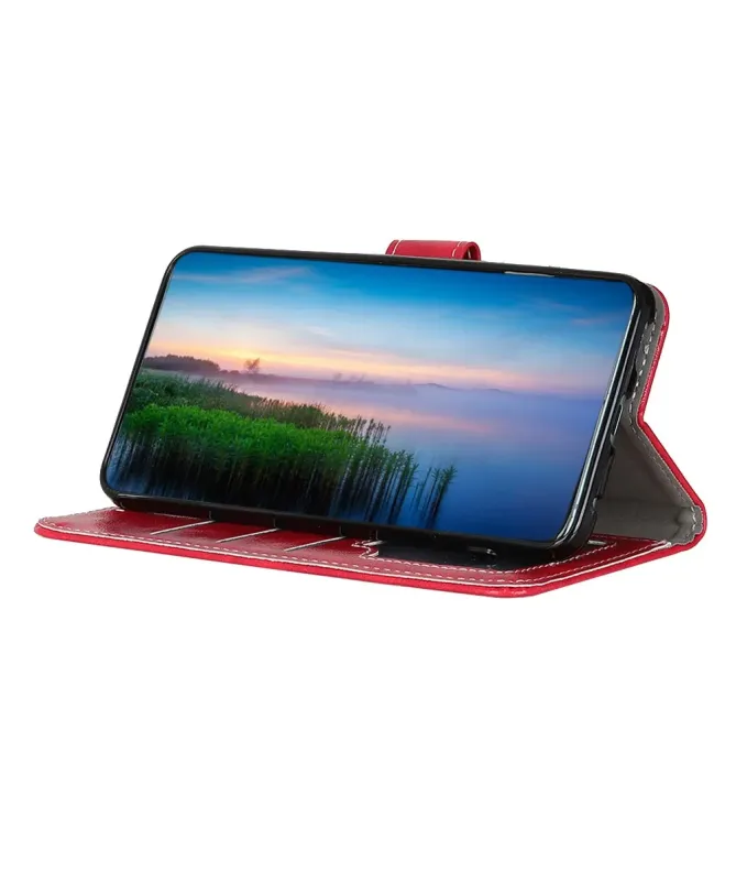 Housse Samsung Galaxy A17 effet cuir luxueux coutures