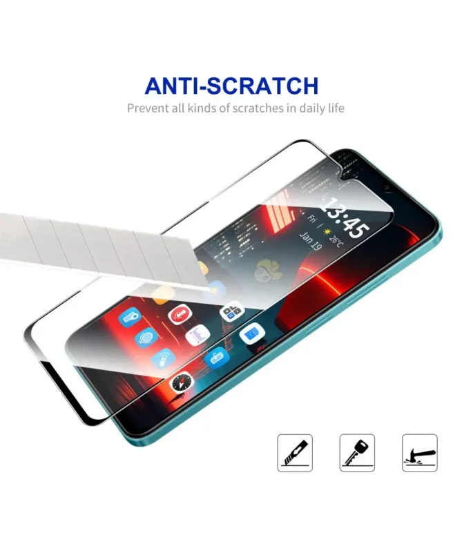 Protections d'écran Samsung Galaxy A17 en verre trempé Full Size (2 pi