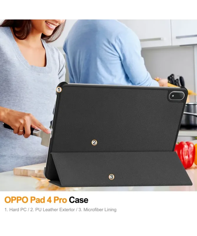 Housse OnePlus Pad 3 Support Magnétique Anti-Chute Noir - photo 5