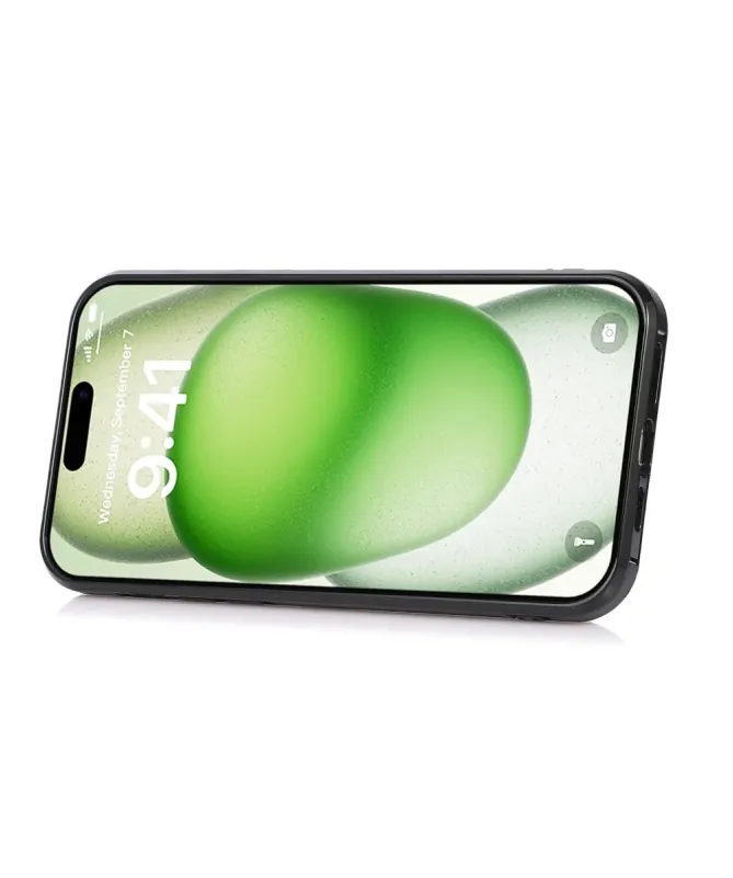 Coque iPhone 16 Pro Max Porte-Cartes à Rabat et Bandoulière