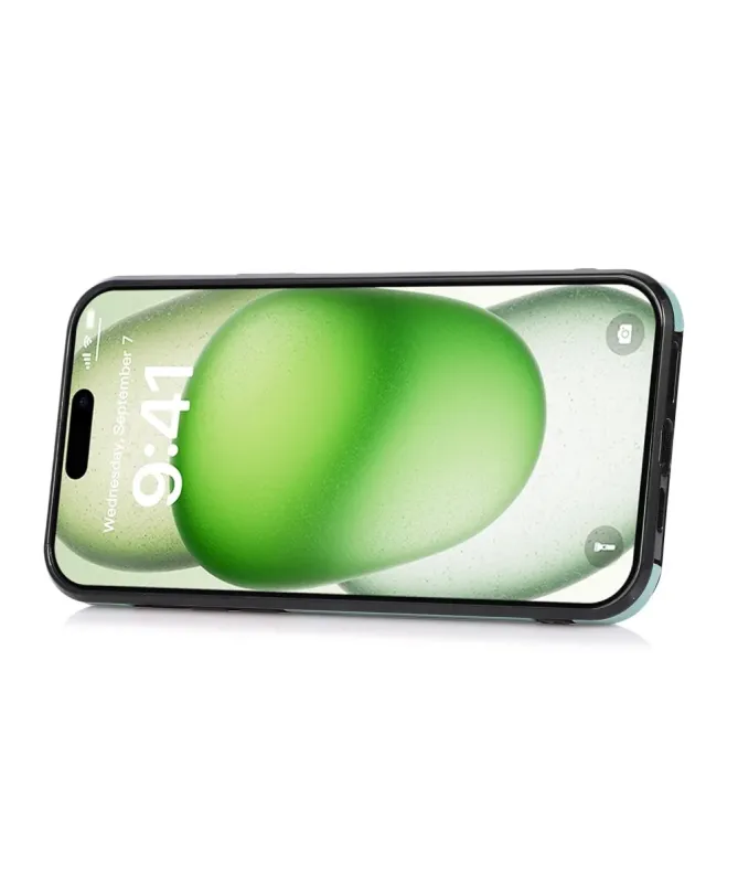 Coque iPhone 16 Pro Max Porte-Cartes à Rabat et Bandoulière
