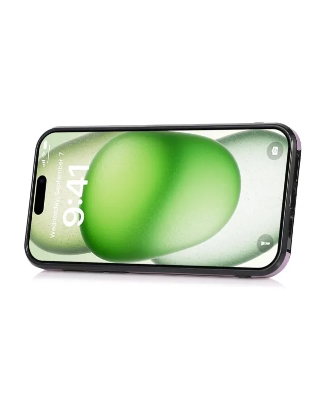 Coque iPhone 16 Pro Max Porte-Cartes à Rabat et Bandoulière