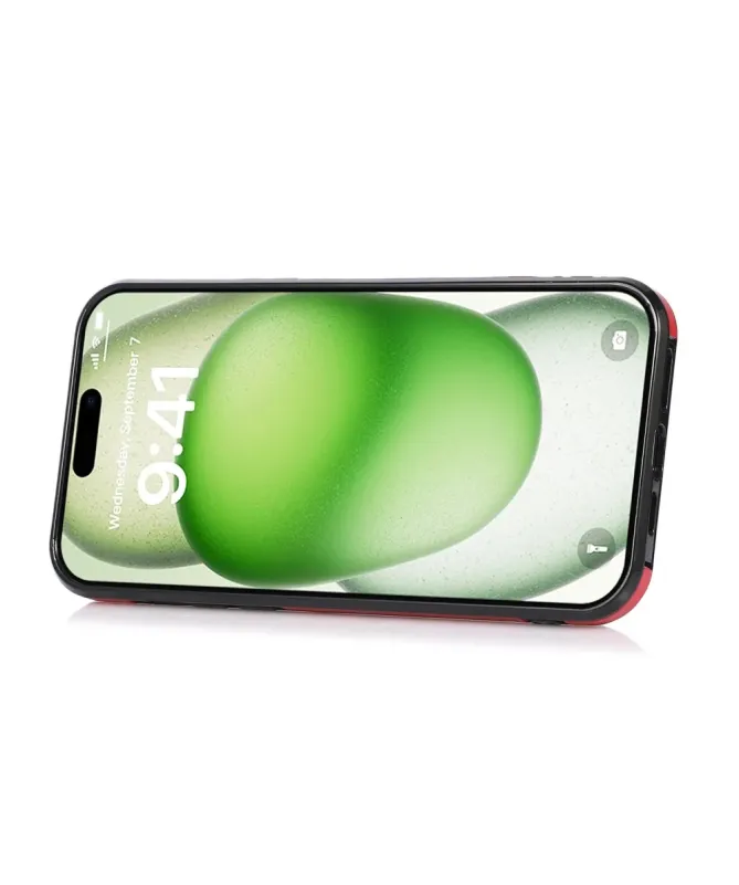 Coque iPhone 16 Pro Max Porte-Cartes à Rabat et Bandoulière
