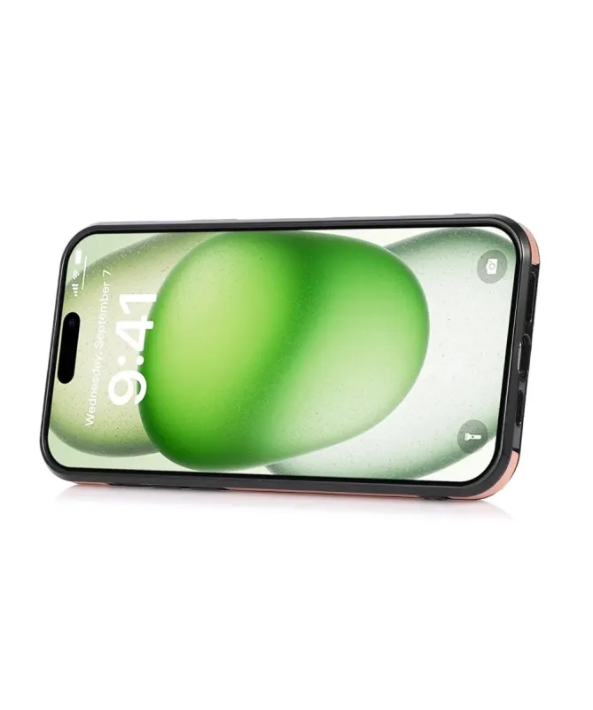 Coque iPhone 16 Pro Max Porte-Cartes à Rabat et Bandoulière