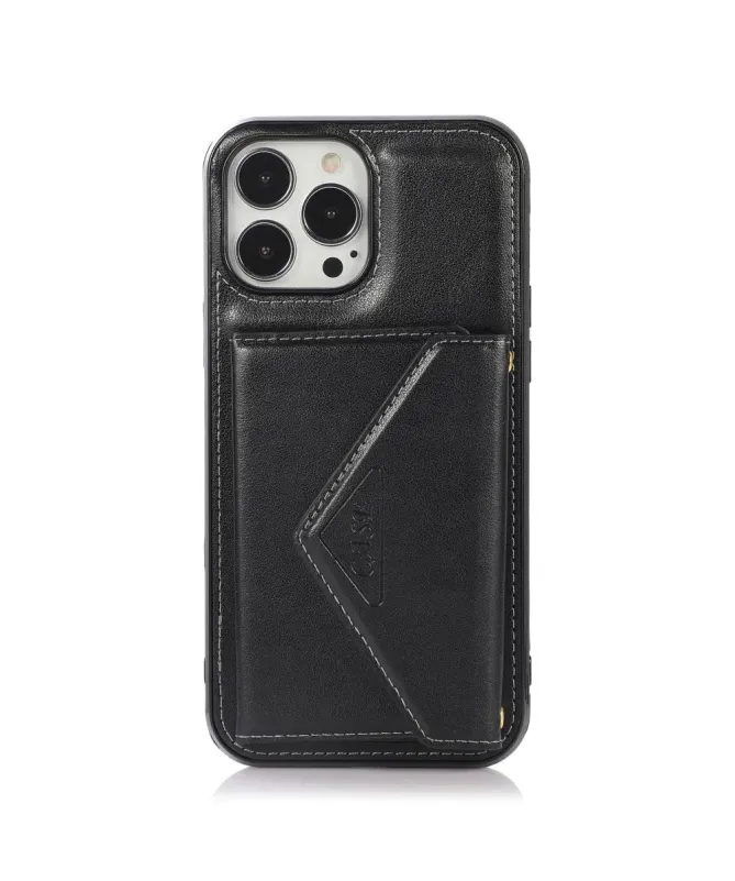 Coque iPhone 16 Pro Max Porte-Cartes Triangle et Bandoulière Luxe