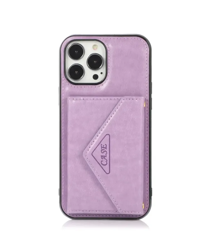 Coque iPhone 16 Pro Max Porte-Cartes Triangle et Bandoulière Luxe