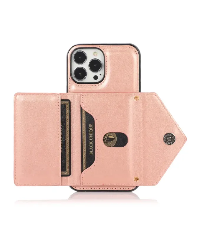 Coque iPhone 16 Pro Max Porte-Cartes Triangle et Bandoulière Luxe