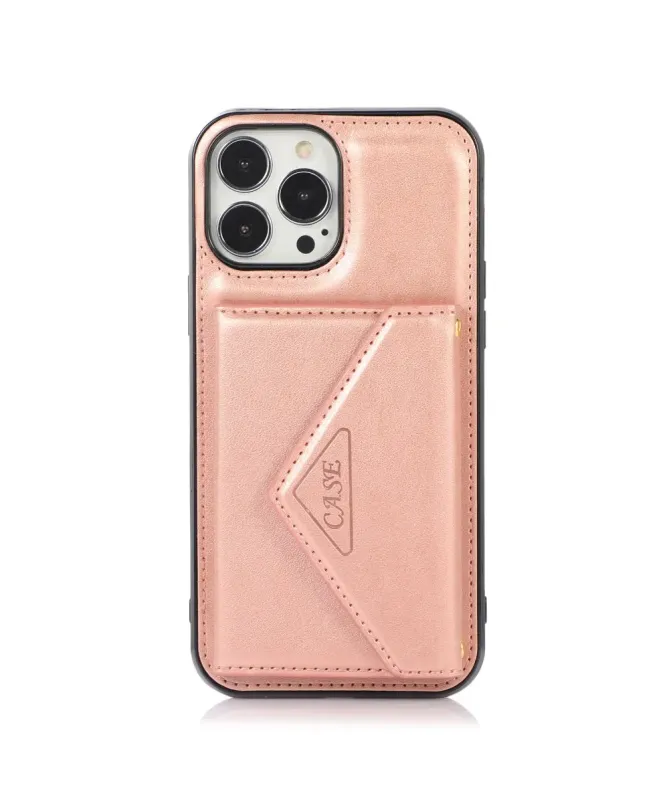 Coque iPhone 16 Pro Max Porte-Cartes Triangle et Bandoulière Luxe
