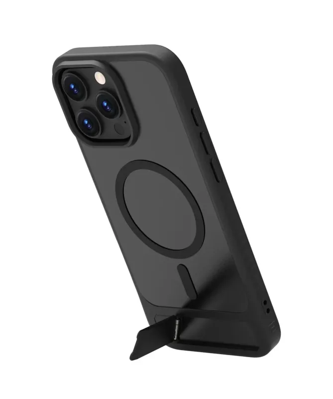 Coque iPhone 16 Pro Max MagSafe avec Support | Le-Chic Série Noir