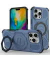 Coque Magnétique iPhone 16 Pro Max avec Support Métal Rotatif