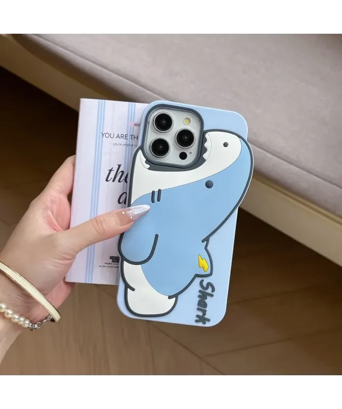 Coque iPhone 16 Pro Max Silicone Bleu Requin Mignon - photo 6