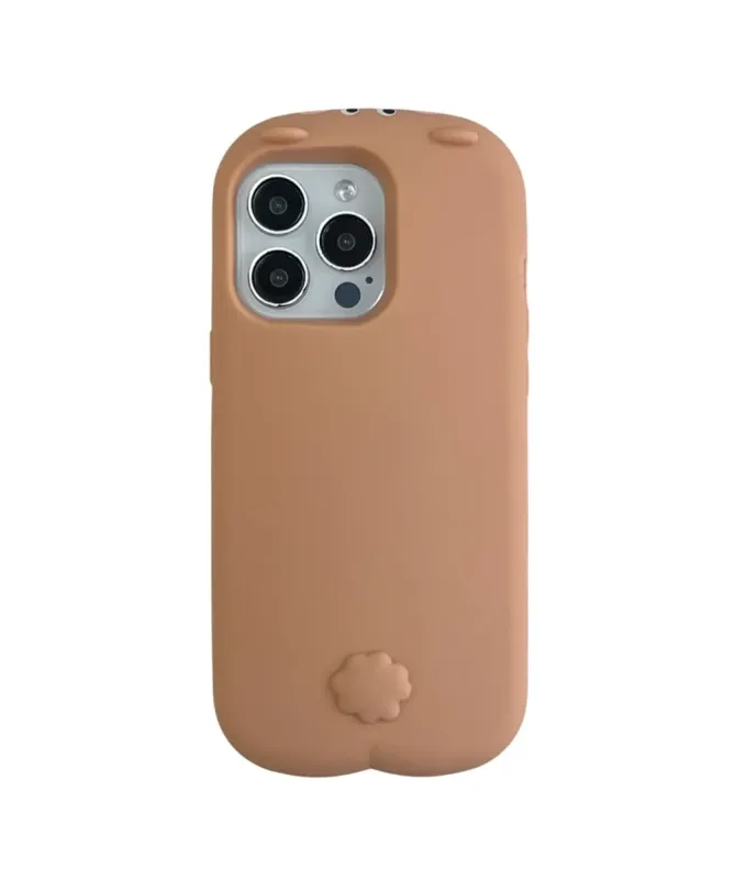 Coque iPhone 16 Pro Max Silicone Ourson Milk Tea Endormi