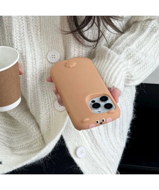 Coque iPhone 16 Pro Max Silicone Ourson Milk Tea Endormi