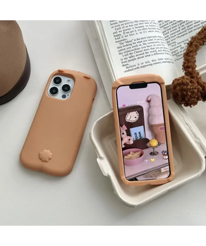 Coque iPhone 16 Pro Max Silicone Ourson Milk Tea Endormi